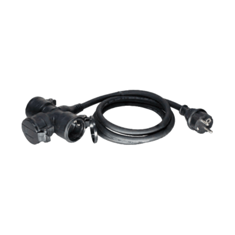 SY-11/SY-CZ-13-2+H07RN-F 3G*1,5 мм² Резиновый удлинитель Schuko для наружного применения